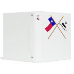 Crossed Texas and  Gonzales Flags binders
