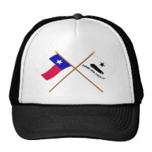 Crossed Texas and  Gonzales Flags Hat