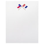 Crossed Texas and Harrisburg Volunteers Flags Letterhead Design