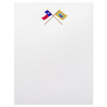 Crossed Texas and San Jacinto Flags Letterhead Design