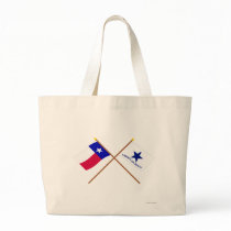 Crossed Texas and Troutman Flags Bags