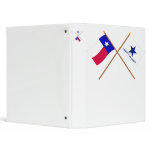 Crossed Texas and Troutman Flags Vinyl Binders