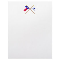 Crossed Texas and Troutman Flags Customized Letterhead