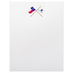 Crossed Texas and Troutman Flags Customized Letterhead
