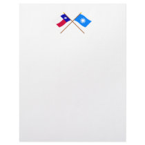 Crossed Texas and Zavala Flags Letterhead Template