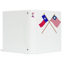 Crossed Texas Flag and Naval Ensign Vinyl Binder