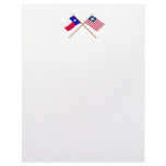Crossed Texas Flag and Naval Ensign Letterhead Design
