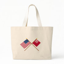 Crossed US and Brandywine Flags Bag