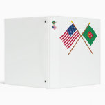 Crossed US and First Pennsylvania Regiment Flags Binder