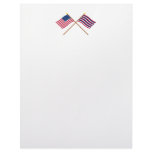 Crossed US and Ft Mifflin Flags Letterhead Template