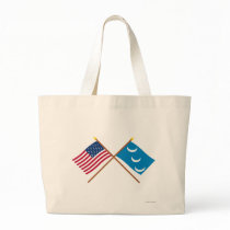 Crossed US and South Carolina Militia Flags Canvas Bag