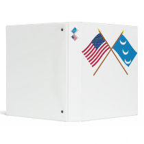 Crossed US and South Carolina Militia Flags Vinyl Binder