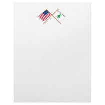 Crossed US and Washington's Cruisers Flags Customized Letterhead