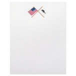 Crossed US Flag and New York Ensign Customized Letterhead