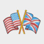 Crossed Usa and Uk Flags embroidered shirts by ZazzleEmbroidery Crossed Usa and Uk Flags embroidered shirts