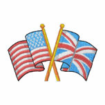 Crossed Usa and Uk Flags embroidered shirts by ZazzleEmbroidery Crossed Usa and Uk Flags embroidered shirts