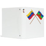Crossed Venezuela and Amazonas Flags 3 Ring Binders