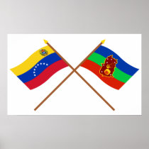 Crossed Venezuela and Amazonas Flags Print