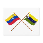 Crossed Venezuela and Apure Flags Post Card
