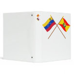 Crossed Venezuela and Aragua Flags 3 Ring Binder