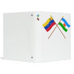 Crossed Venezuela and Barinas Flags 3 Ring Binder