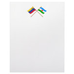 Crossed Venezuela and Barinas Flags Letterhead Design