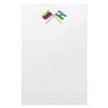 Crossed Venezuela and Barinas Flags Stationery Paper