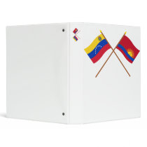 Crossed Venezuela and Carabobo Flags Vinyl Binder