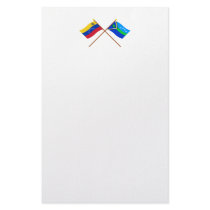 Crossed Venezuela and Delta Amacuro Flags Stationery Design