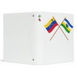 Crossed Venezuela and Guárico Flags 3 Ring Binders
