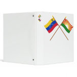 Crossed Venezuela and Lara Flags Vinyl Binder