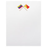 Crossed Venezuela and Sicily Flags Letterhead Design