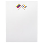 Crossed Venezuela and Vargas Flags Letterhead Template