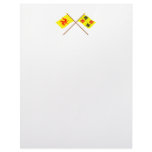 Crossed Walloon and Hainaut Flags Letterhead Design