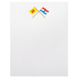 Crossed Walloon and Luxembourg Flags (de legis) Customized Letterhead