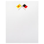 Crossed Walloon and Namur Flags Customized Letterhead