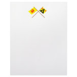 Crossed Walloon and Walloon Brabant Flags Custom Letterhead