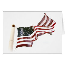 Crosses Within Old Glory - Memorial Day Card