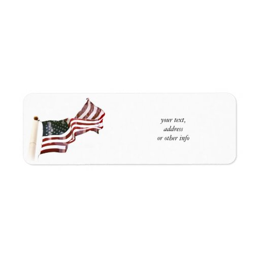 Crosses Within Old Glory - Memorial Day Return Address Labels