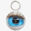 Crosseyed On Jesus (blue) keychains by dall4wwf Crosseyed On Jesus (blue) keychains
