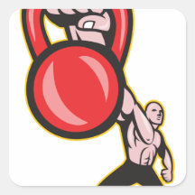 Crossfit Training Lifting Kettlebell Front Sticker