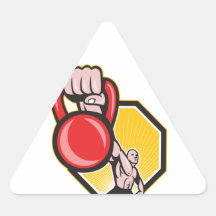 Crossfit Training Lifting Kettlebell Front Triangle Stickers