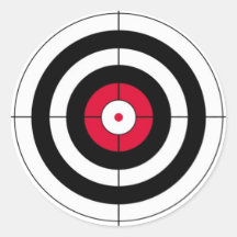 Crosshairs BullsEYE Target Sticker