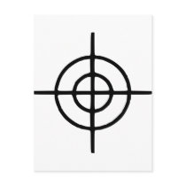 Crosshairs - Gun postcards