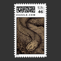 Crosshatch snake postage stamps