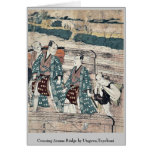 Crossing Azuma Bridge by Utagawa,Toyokuni Cards