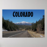 Crossing Eagle Pass,Sierra Blanca Mtn actual Vi... Posters