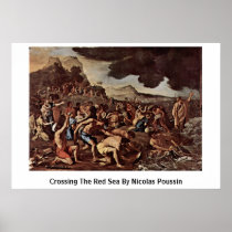 Crossing The Red Sea By Nicolas Poussin Poster