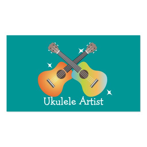 Crossing Ukes Ukulele Artist Business Card (front side)