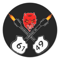 Crossroads Blues Devil Sticker by oldrockerdude Crossroads Blues Devil Sticker